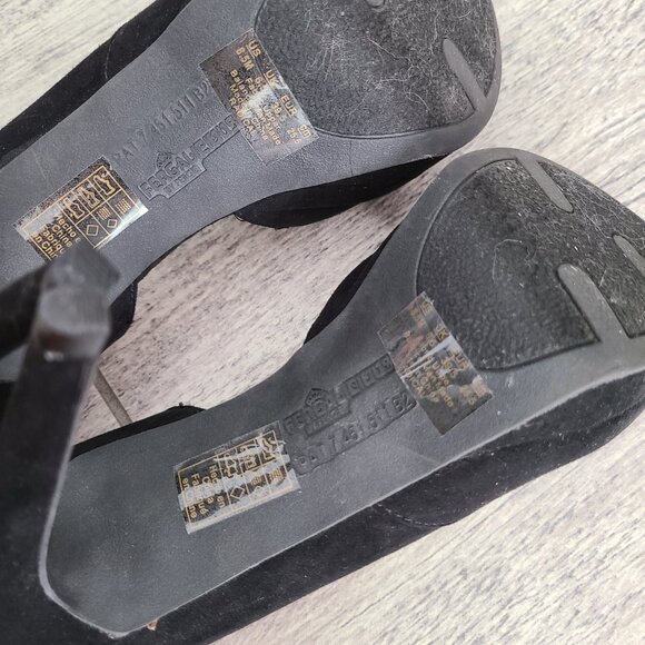 Fergalicious Radical Women's Black Peep-Toe Stiletto Heels Size 8.5W - Picture 11 of 15